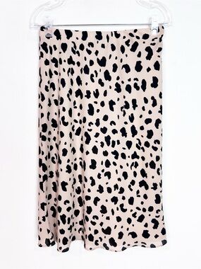 SOCIALITE TAN BLACK ANIMAL
PATTERN ELASTIC WAIST A-LINE SKIRT WOMENS SMALL